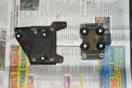 EFI ignition coil and bracket.